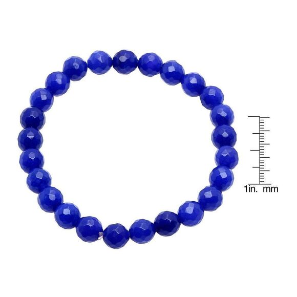 Pilgrim Skanderborg Blue Bead Stretch Bracelet - Picture 2 of 2